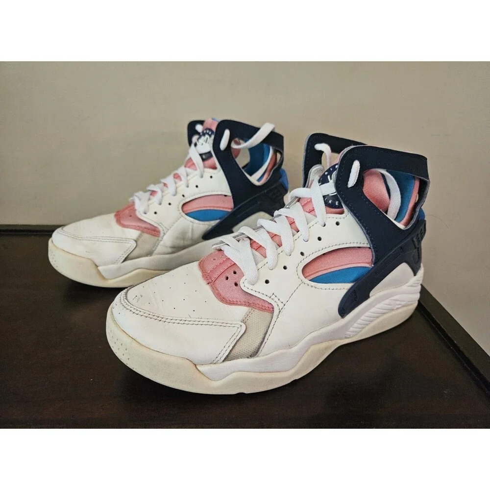 Nike Air Flight Huarache Gear Coral Chalk Blue Men's Size 6.5 Women's Size 8
